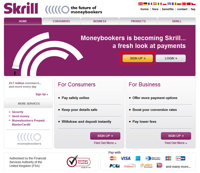 skrill - moneybookers